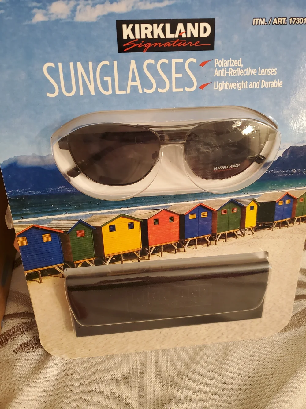 Kirkland Signature Black Frame Sunglasses with Gray Lenses